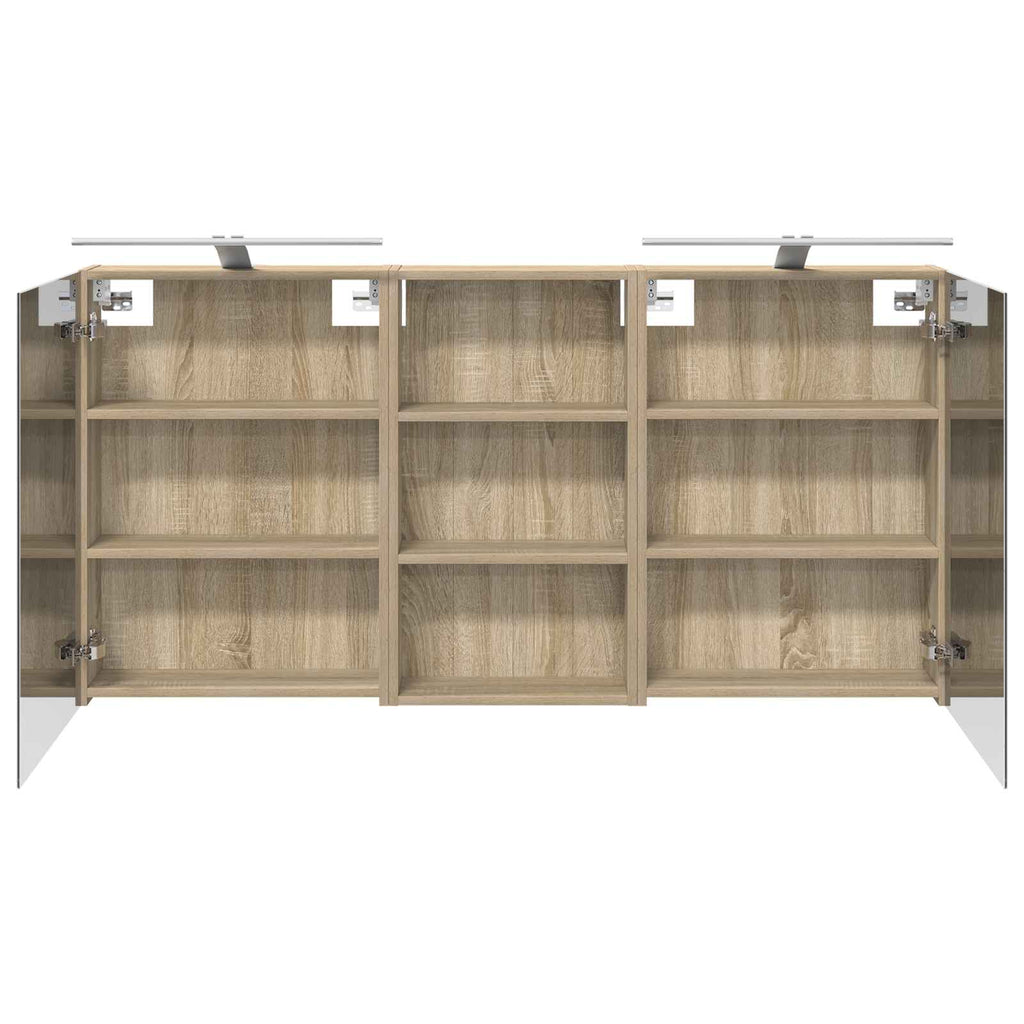 vidaXL Zestaw Szafek Łazienkowych z półką 3 pcs 140 x 14,5 x 70 cm