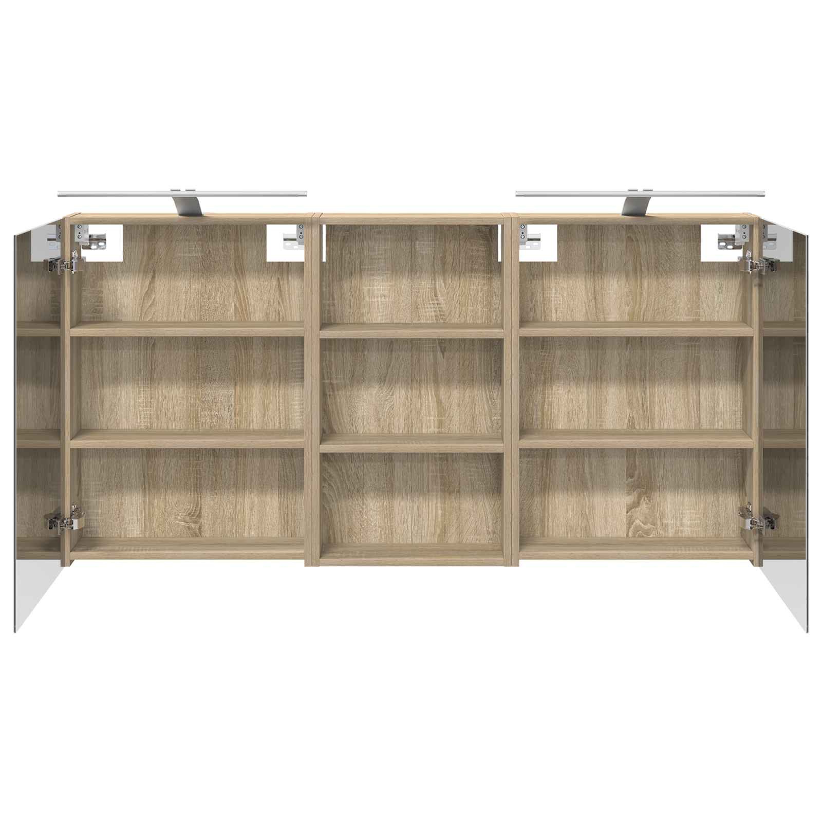 vidaXL Zestaw Szafek Łazienkowych z półką 3 pcs 140 x 14,5 x 70 cm