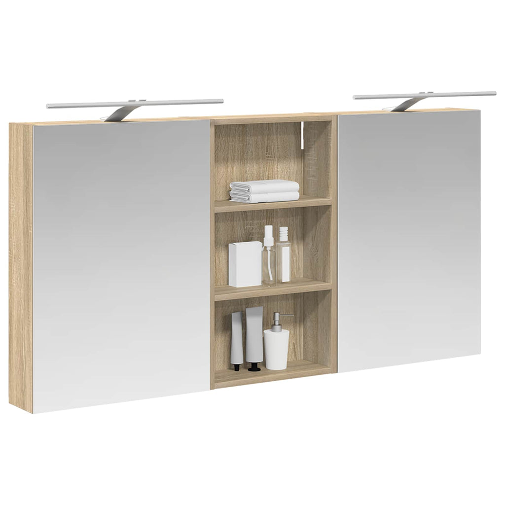 vidaXL Zestaw Szafek Łazienkowych z półką 3 pcs 140 x 14,5 x 70 cm