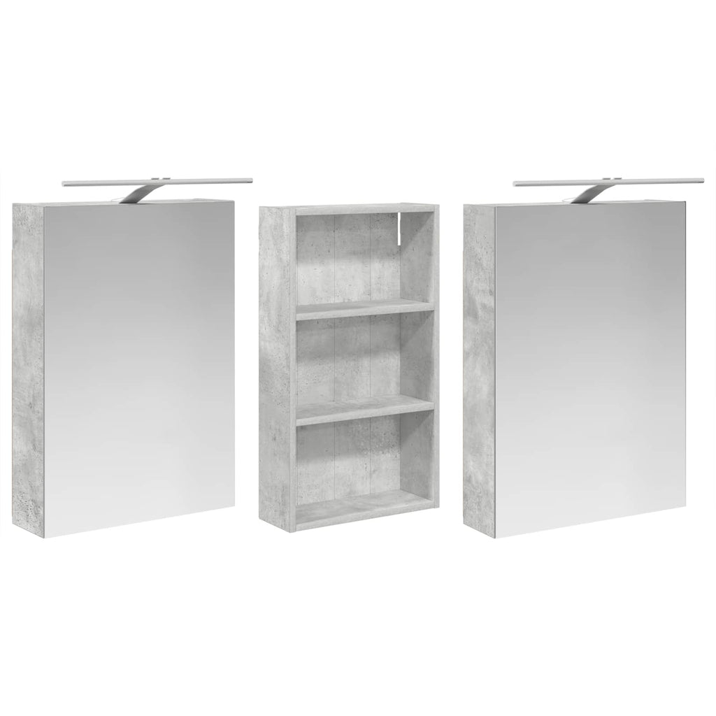 vidaXL Zestaw Szafek Łazienkowych z półką 3 pcs 140 x 14,5 x 70 cm