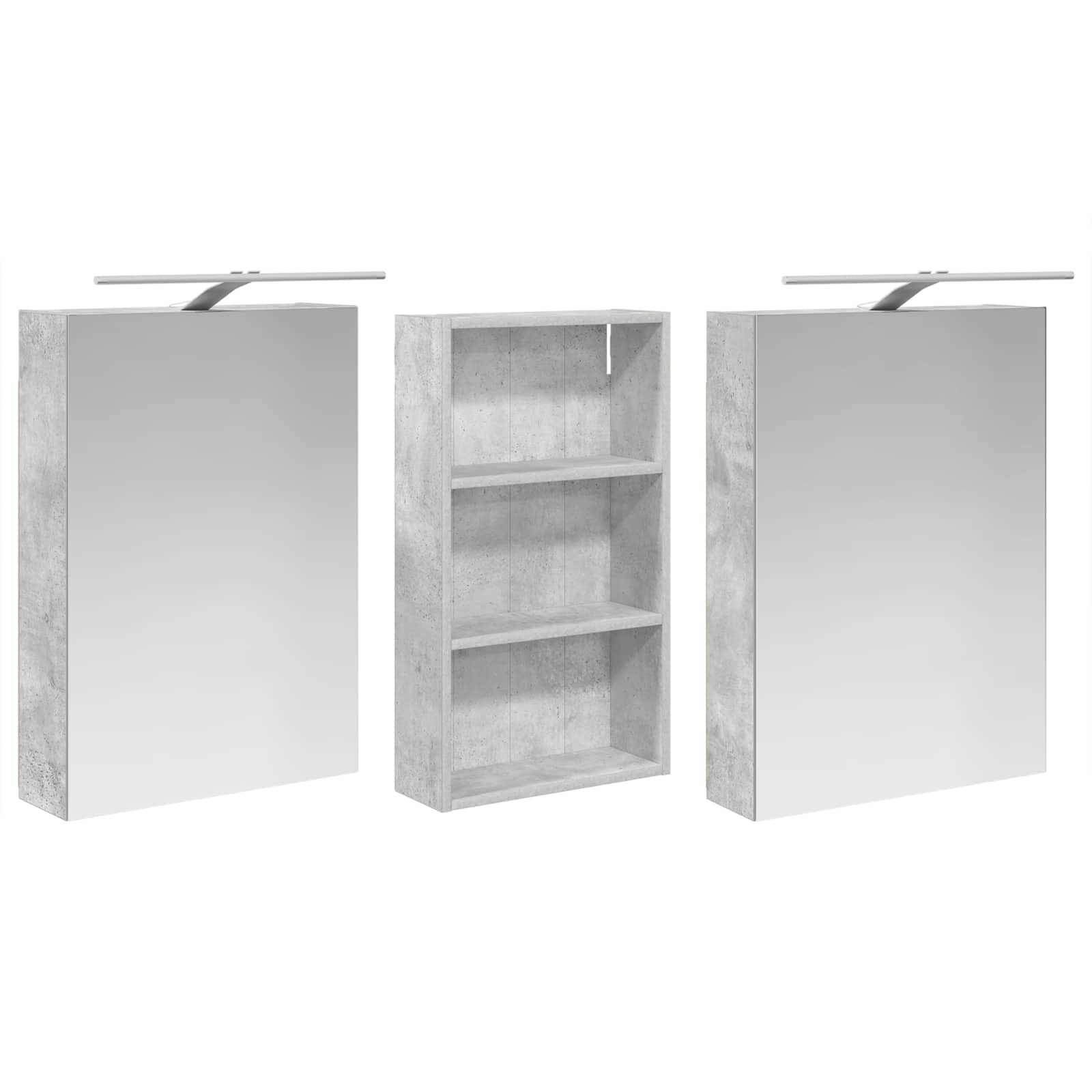 vidaXL Zestaw Szafek Łazienkowych z półką 3 pcs 140 x 14,5 x 70 cm