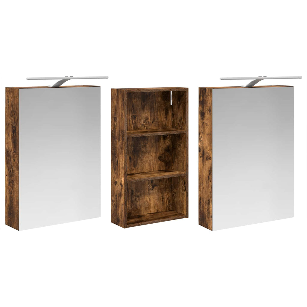 vidaXL Zestaw Szafek Łazienkowych 3 szt. 140 x 14,5 x 70 cm