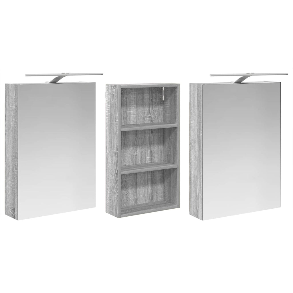 vidaXL Zestaw Szafek Łazienkowych 3 pcs 140 x 14,5 x 70 cm