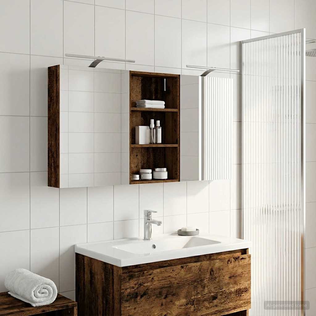 vidaXL Zestaw Szafek Łazienkowych z półką 3 pcs 140 x 14,5 x 70 cm