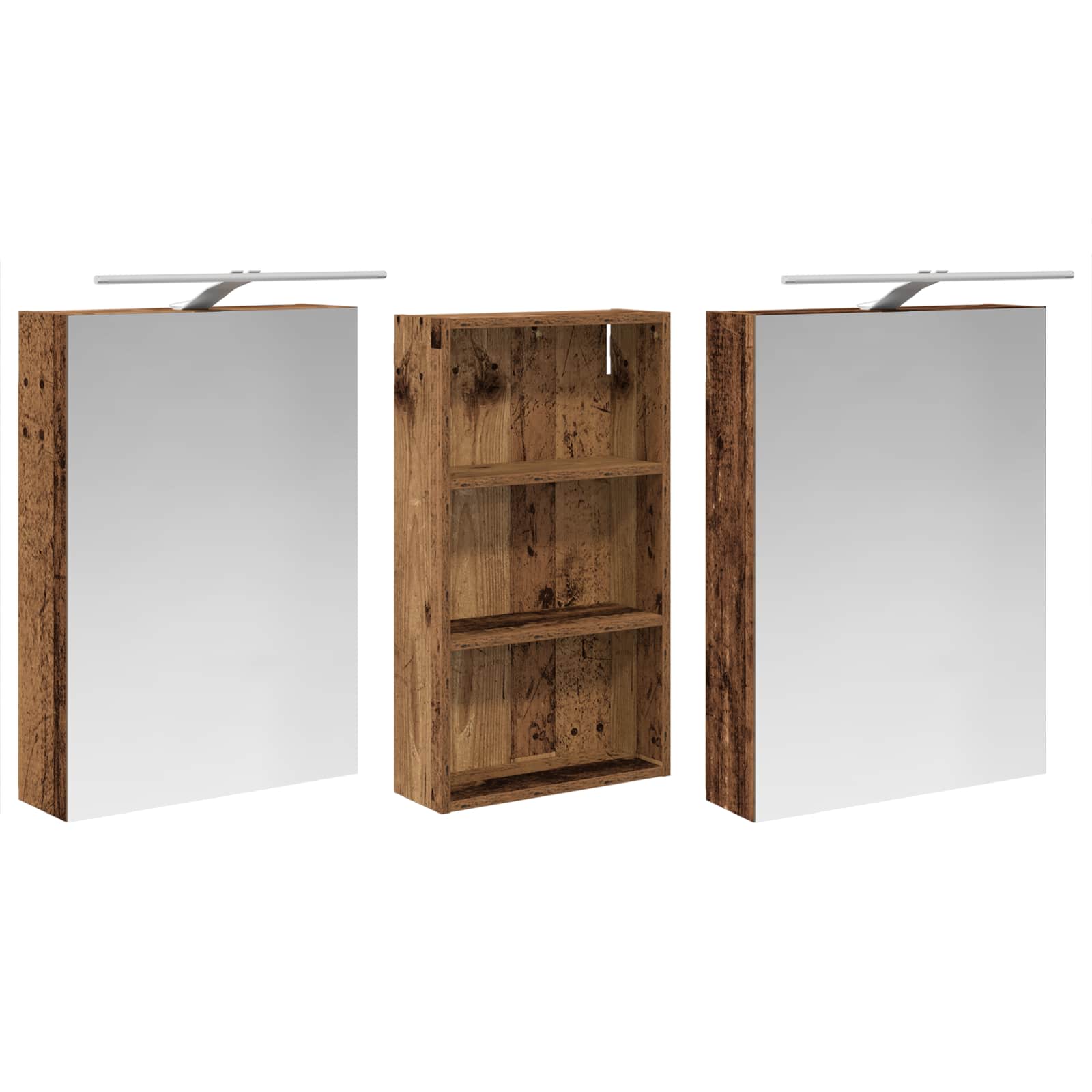 vidaXL Zestaw Szafek Łazienkowych z półką 3 pcs 140 x 14,5 x 70 cm