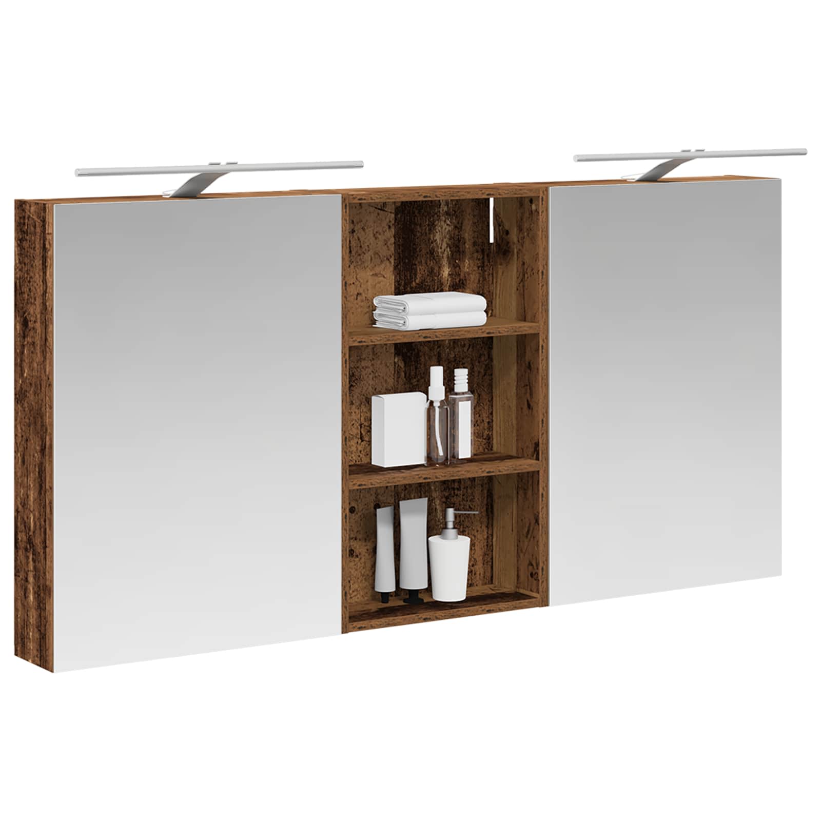 vidaXL Zestaw Szafek Łazienkowych z półką 3 pcs 140 x 14,5 x 70 cm