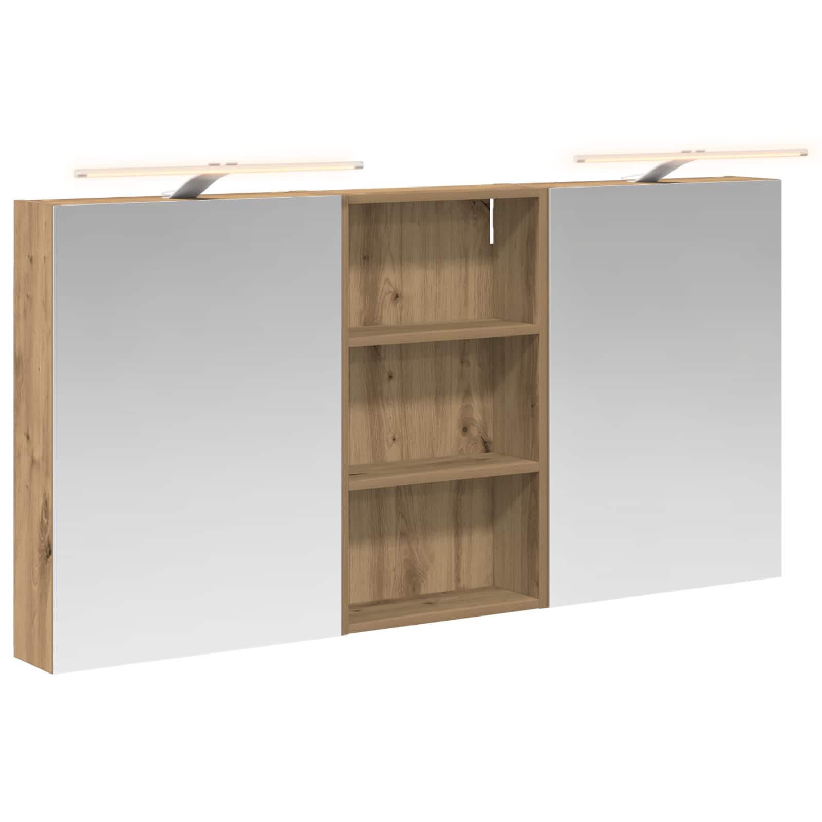 vidaXL Zestaw Szafek Łazienkowych z półką 3 pcs 140 x 14,5 x 70 cm