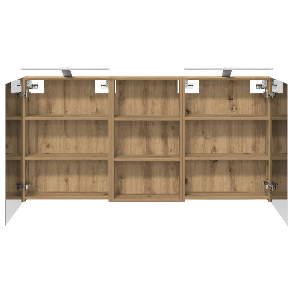 vidaXL Zestaw Szafek Łazienkowych z półką 3 pcs 140 x 14,5 x 70 cm