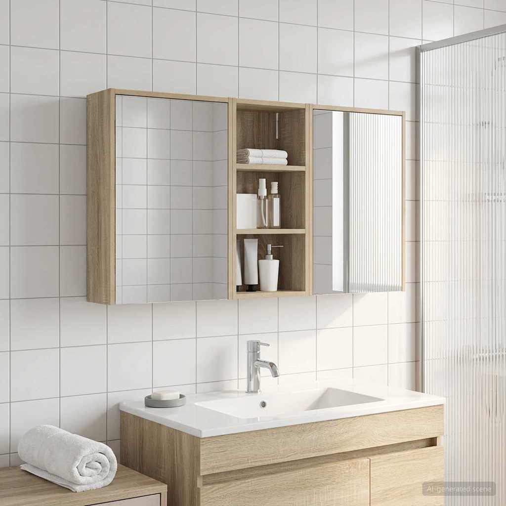 vidaXL Zestaw Szafek Łazienkowych 3 pcs 116 x 16 x 62,5 cm