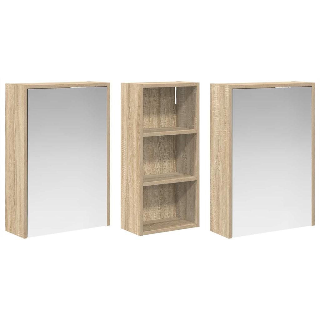 vidaXL Zestaw Szafek Łazienkowych 3 pcs 116 x 16 x 62,5 cm