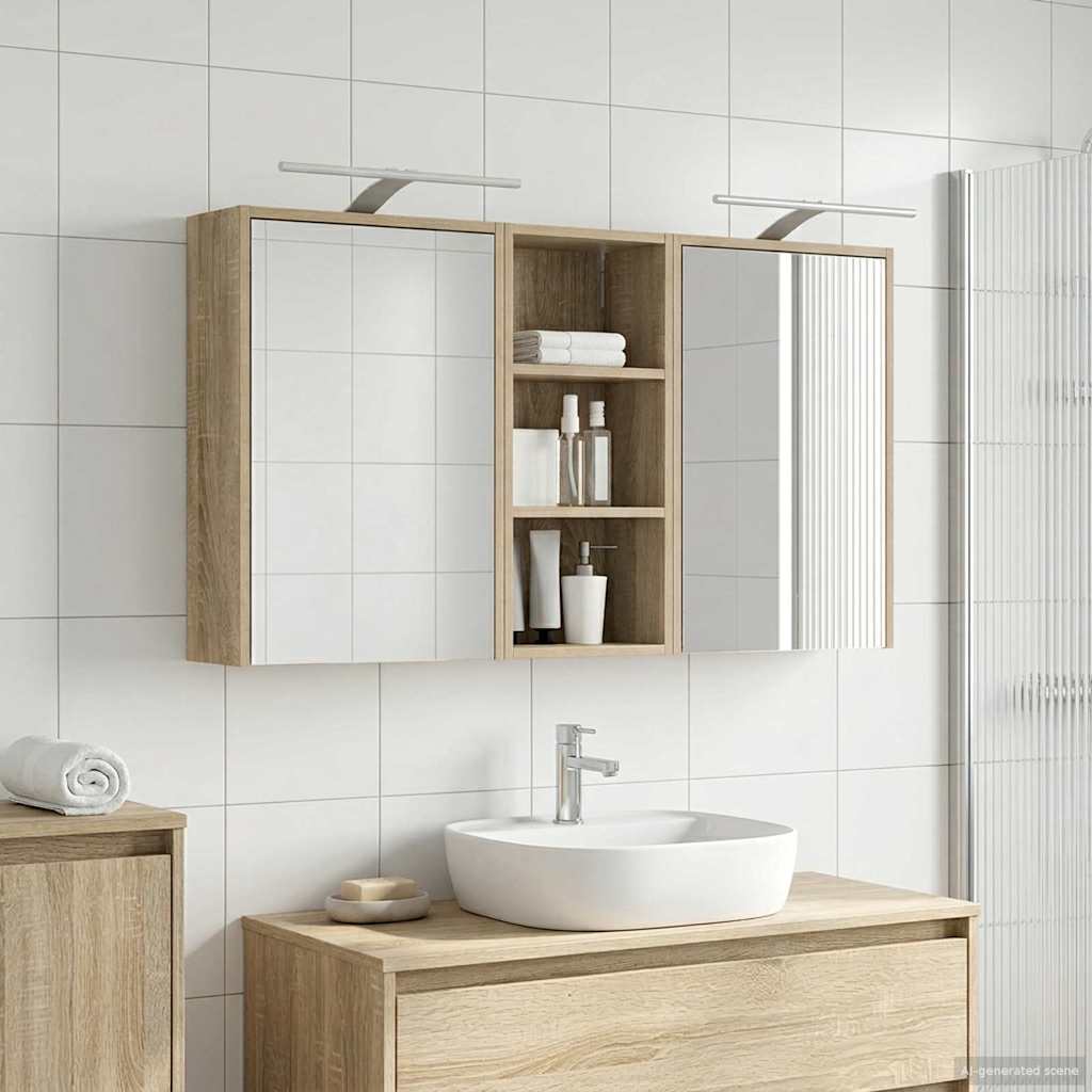 vidaXL Zestaw Szafek Łazienkowych 3 pcs 116 x 16 x 62,5 cm