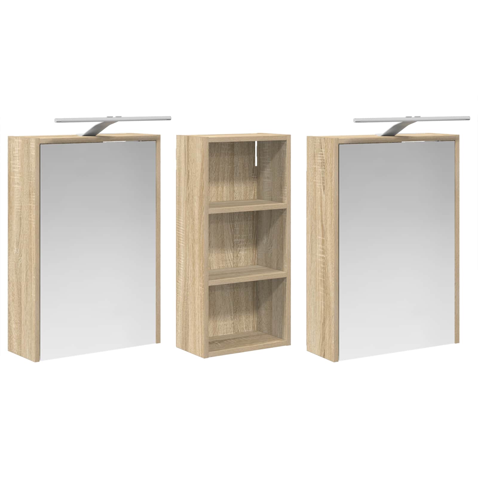 vidaXL Zestaw Szafek Łazienkowych 3 pcs 116 x 16 x 62,5 cm