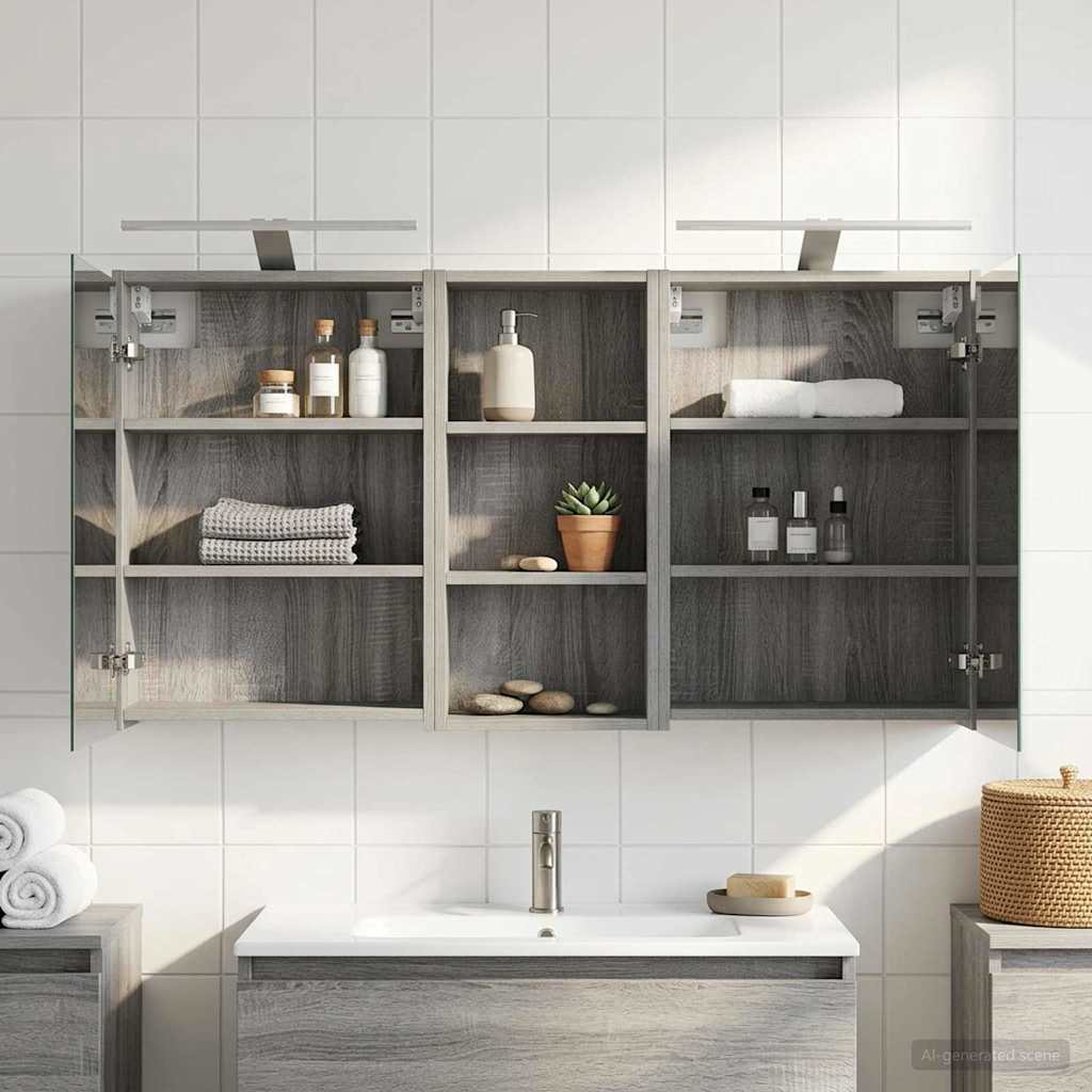 vidaXL Zestaw Szafek Łazienkowych 3 pcs 116 x 16 x 62,5 cm