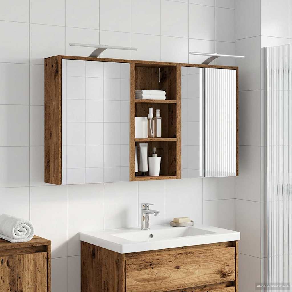 vidaXL Zestaw Szafek Łazienkowych 3 pcs 116 x 16 x 62,5 cm