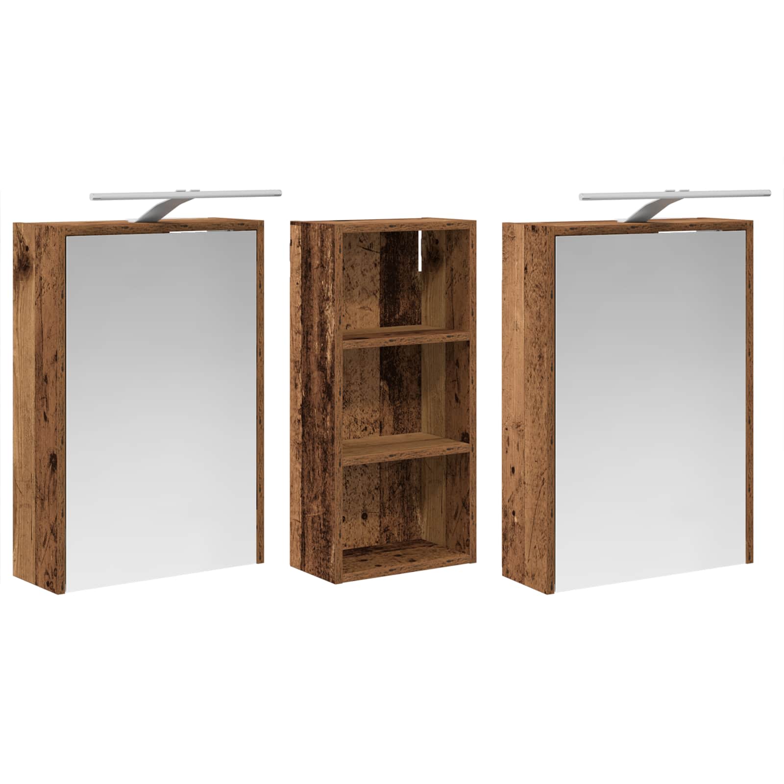 vidaXL Zestaw Szafek Łazienkowych 3 pcs 116 x 16 x 62,5 cm