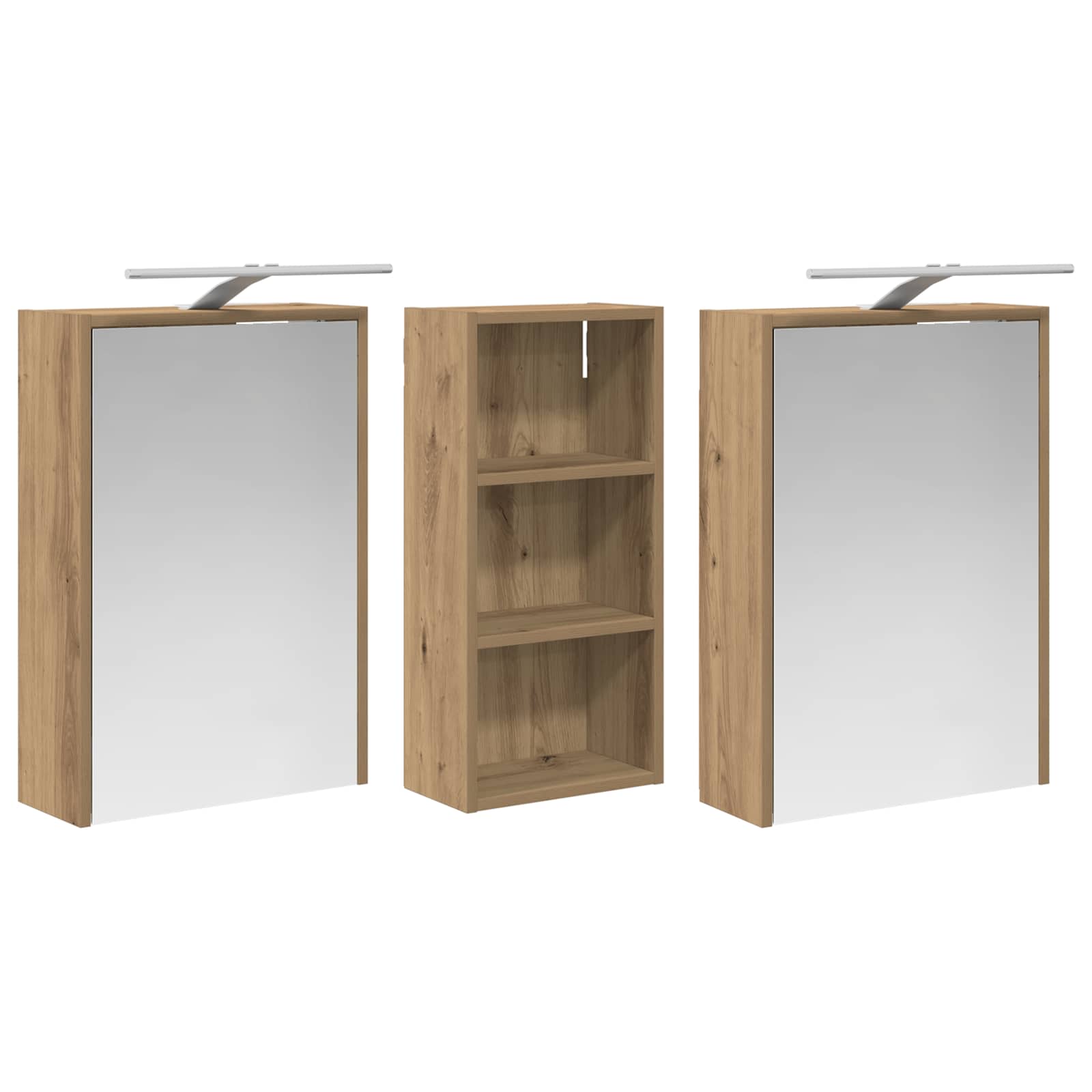 vidaXL Zestaw Szafek Łazienkowych 3 pcs 116 x 16 x 62,5 cm