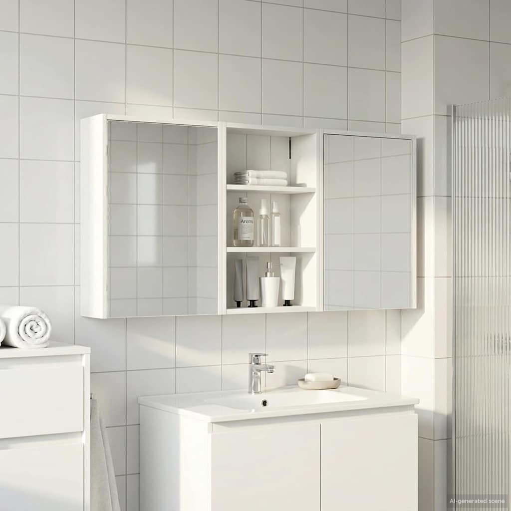 vidaXL Zestaw Szafek Łazienkowych z półką 3 pcs 126 x 16 x 62.5 cm