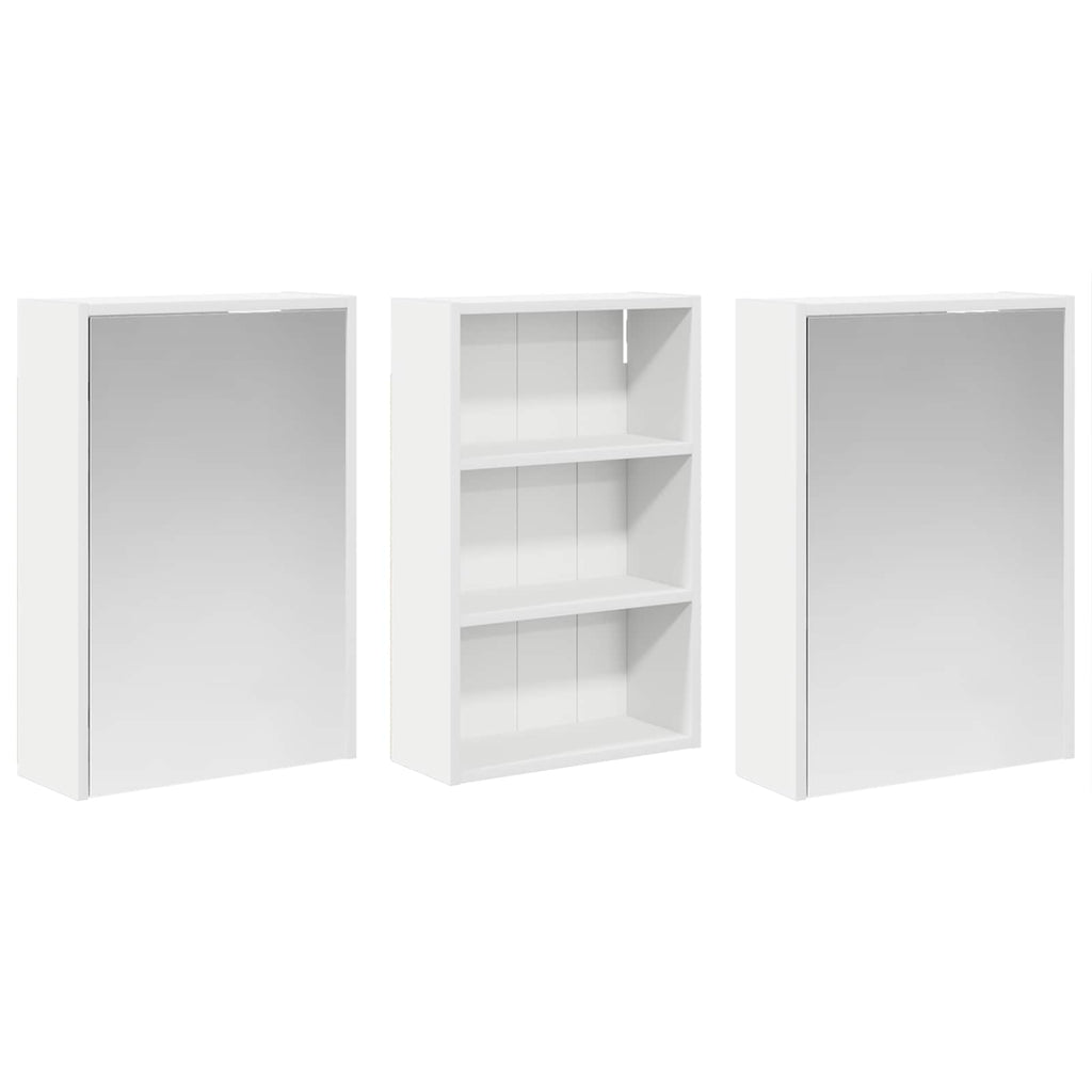 vidaXL Zestaw Szafek Łazienkowych z półką 3 pcs 126 x 16 x 62.5 cm
