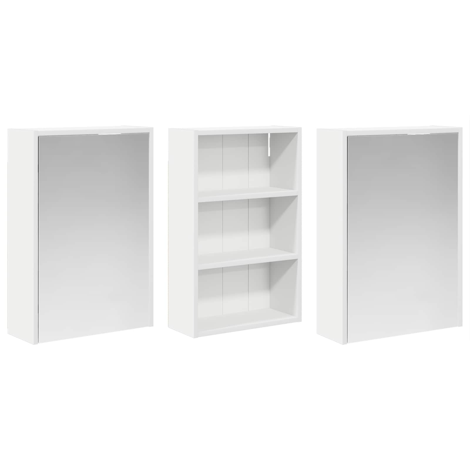vidaXL Zestaw Szafek Łazienkowych z półką 3 pcs 126 x 16 x 62.5 cm