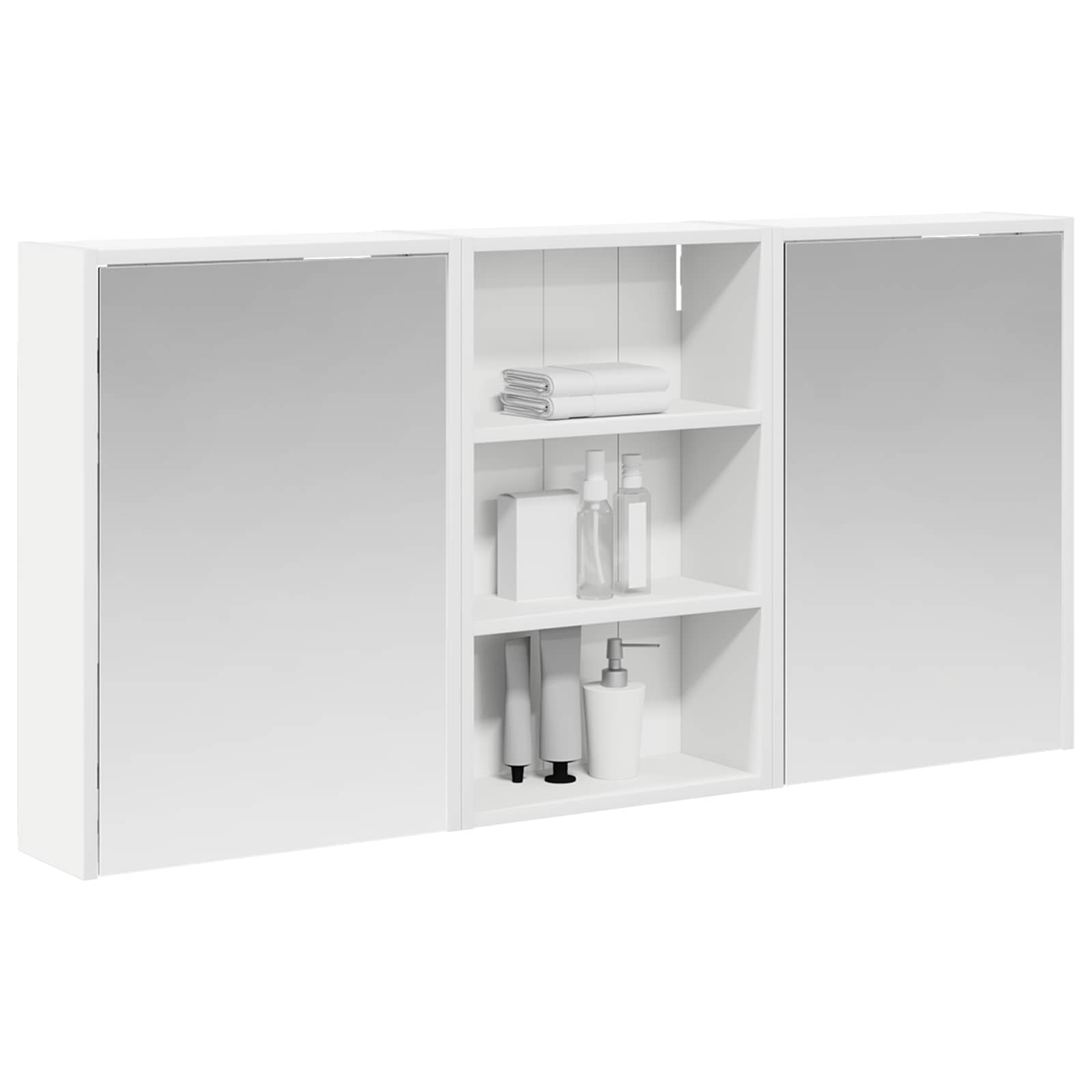 vidaXL Zestaw Szafek Łazienkowych z półką 3 pcs 126 x 16 x 62.5 cm