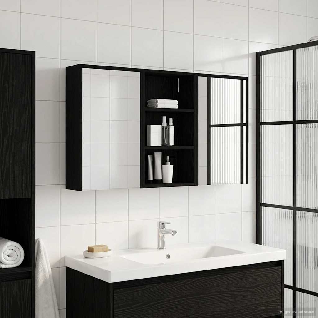 vidaXL Zestaw Szafek Łazienkowych z półką 3 pcs 126 x 16 x 62.5 cm