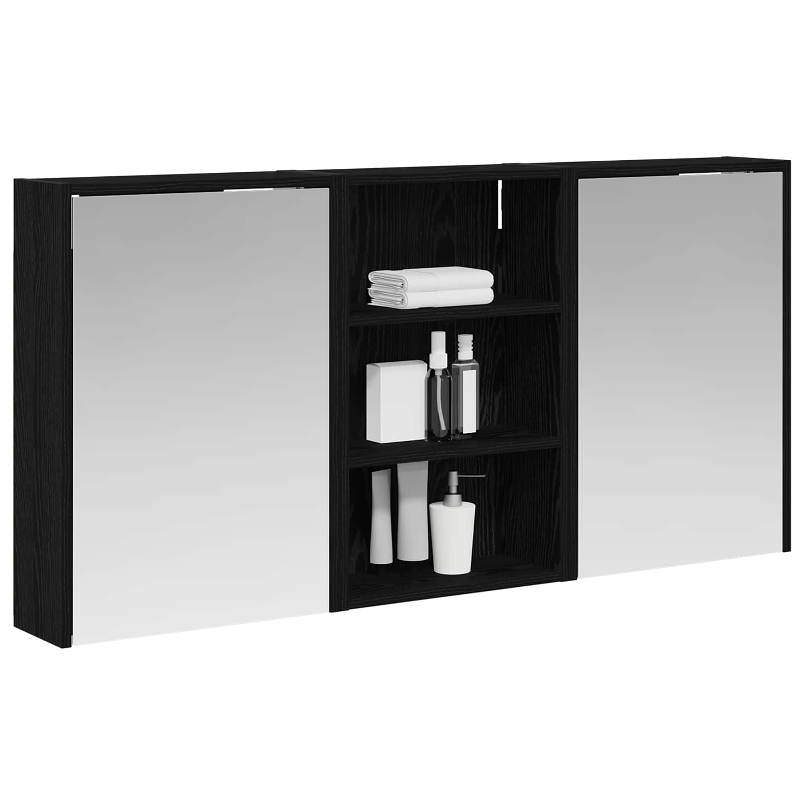 vidaXL Zestaw Szafek Łazienkowych z półką 3 pcs 126 x 16 x 62.5 cm