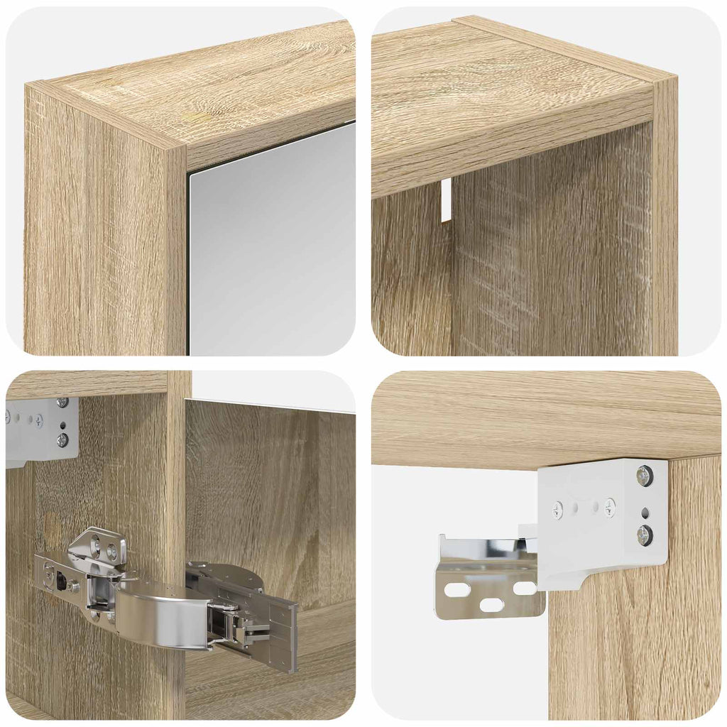 vidaXL Zestaw Szafek Łazienkowych z półką 3 pcs 126 x 16 x 62.5 cm