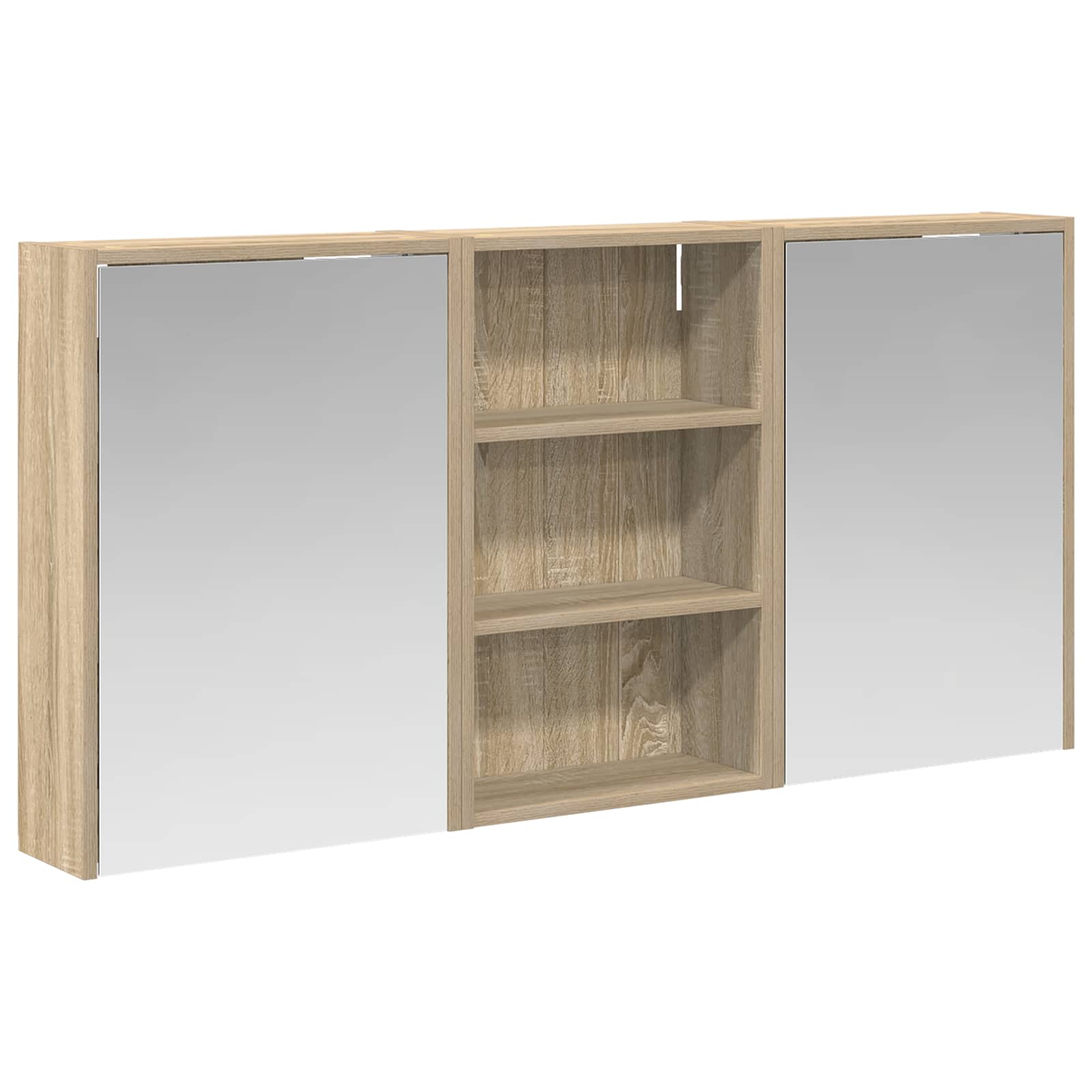vidaXL Zestaw Szafek Łazienkowych z półką 3 pcs 126 x 16 x 62.5 cm