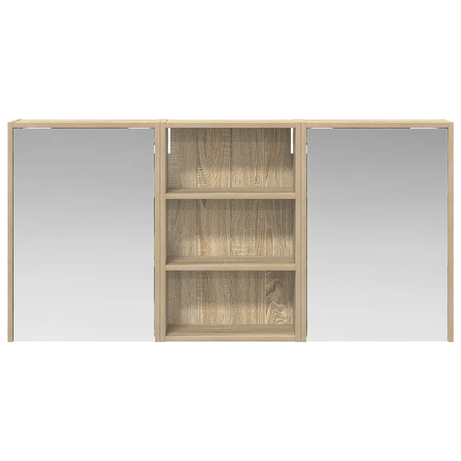 vidaXL Zestaw Szafek Łazienkowych z półką 3 pcs 126 x 16 x 62.5 cm