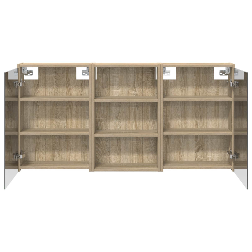vidaXL Zestaw Szafek Łazienkowych z półką 3 pcs 126 x 16 x 62.5 cm