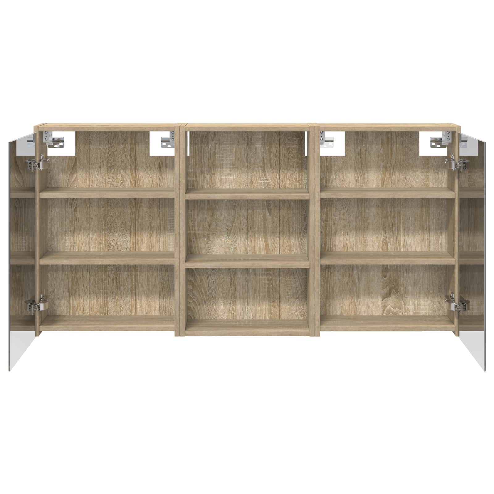 vidaXL Zestaw Szafek Łazienkowych z półką 3 pcs 126 x 16 x 62.5 cm