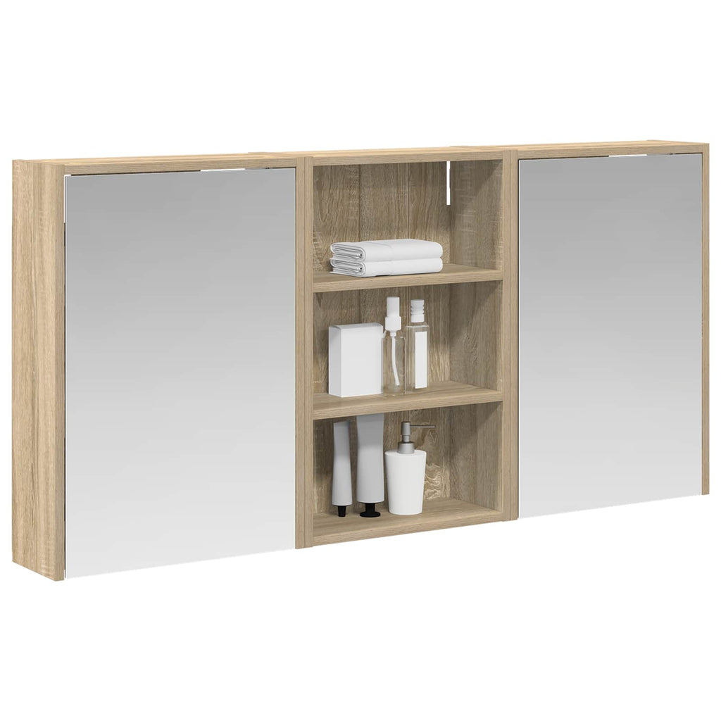 vidaXL Zestaw Szafek Łazienkowych z półką 3 pcs 126 x 16 x 62.5 cm