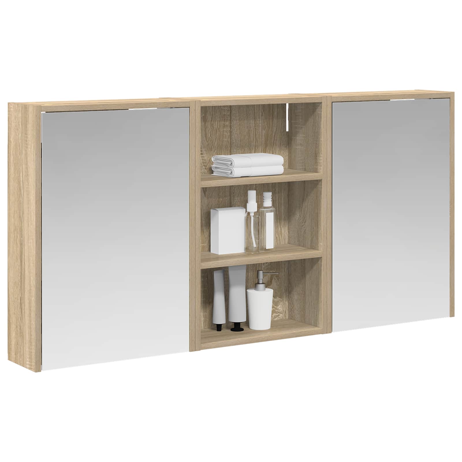 vidaXL Zestaw Szafek Łazienkowych z półką 3 pcs 126 x 16 x 62.5 cm