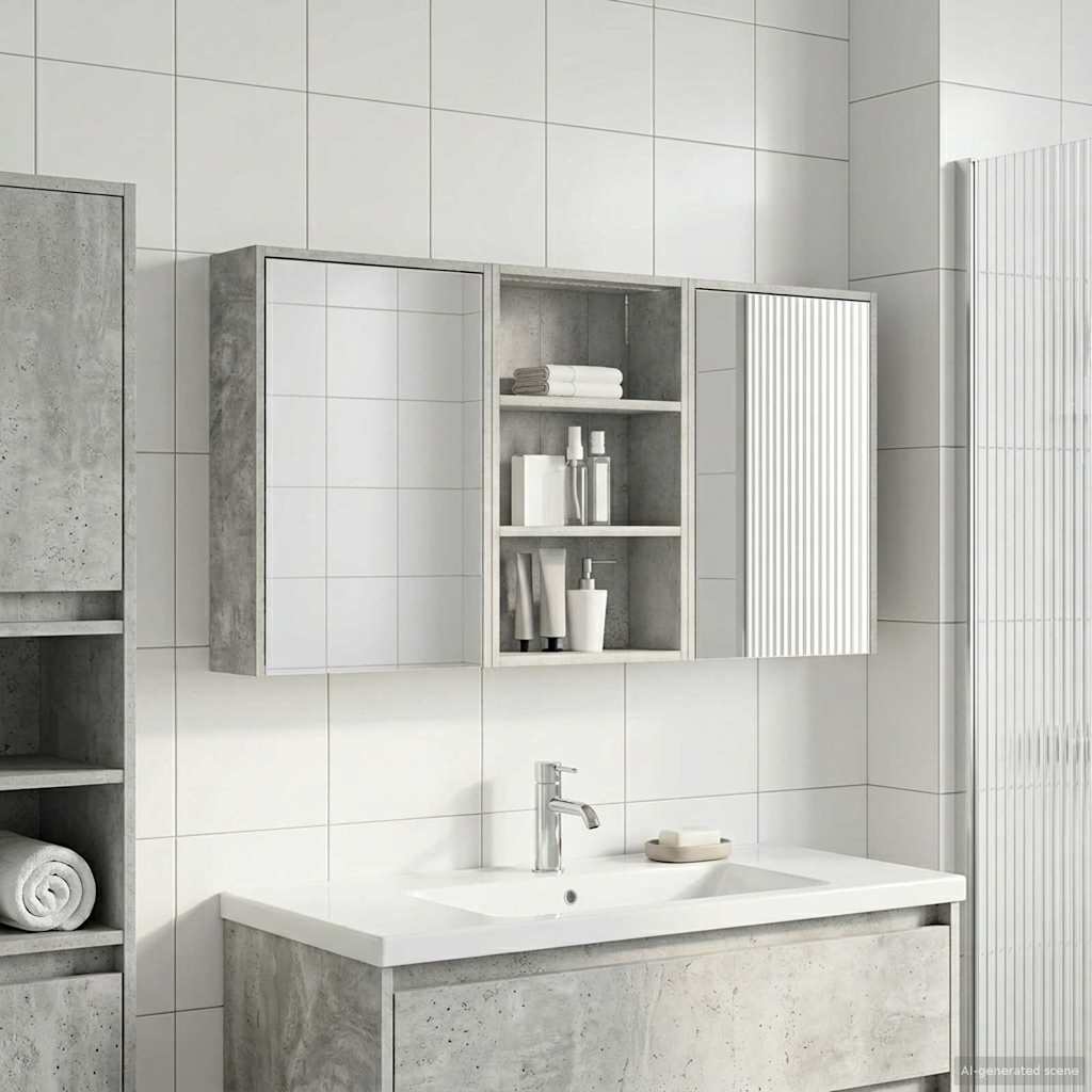 vidaXL Zestaw Szafek Łazienkowych z półką 3 pcs 126 x 16 x 62.5 cm