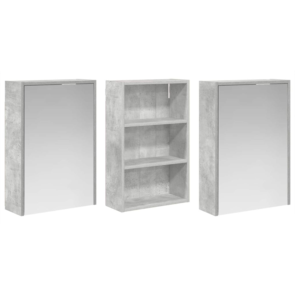 vidaXL Zestaw Szafek Łazienkowych z półką 3 pcs 126 x 16 x 62.5 cm