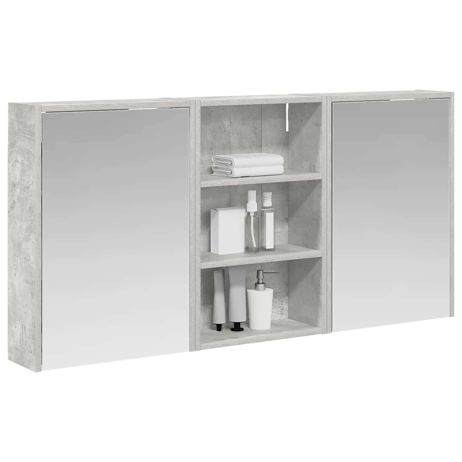 vidaXL Zestaw Szafek Łazienkowych z półką 3 pcs 126 x 16 x 62.5 cm