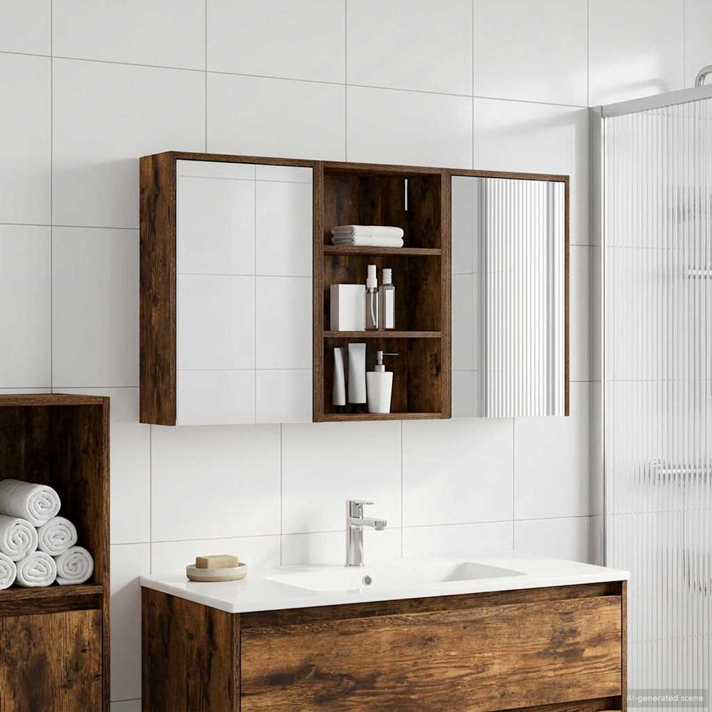 vidaXL Zestaw Szafek Łazienkowych z półką 3 pcs 126 x 16 x 62.5 cm