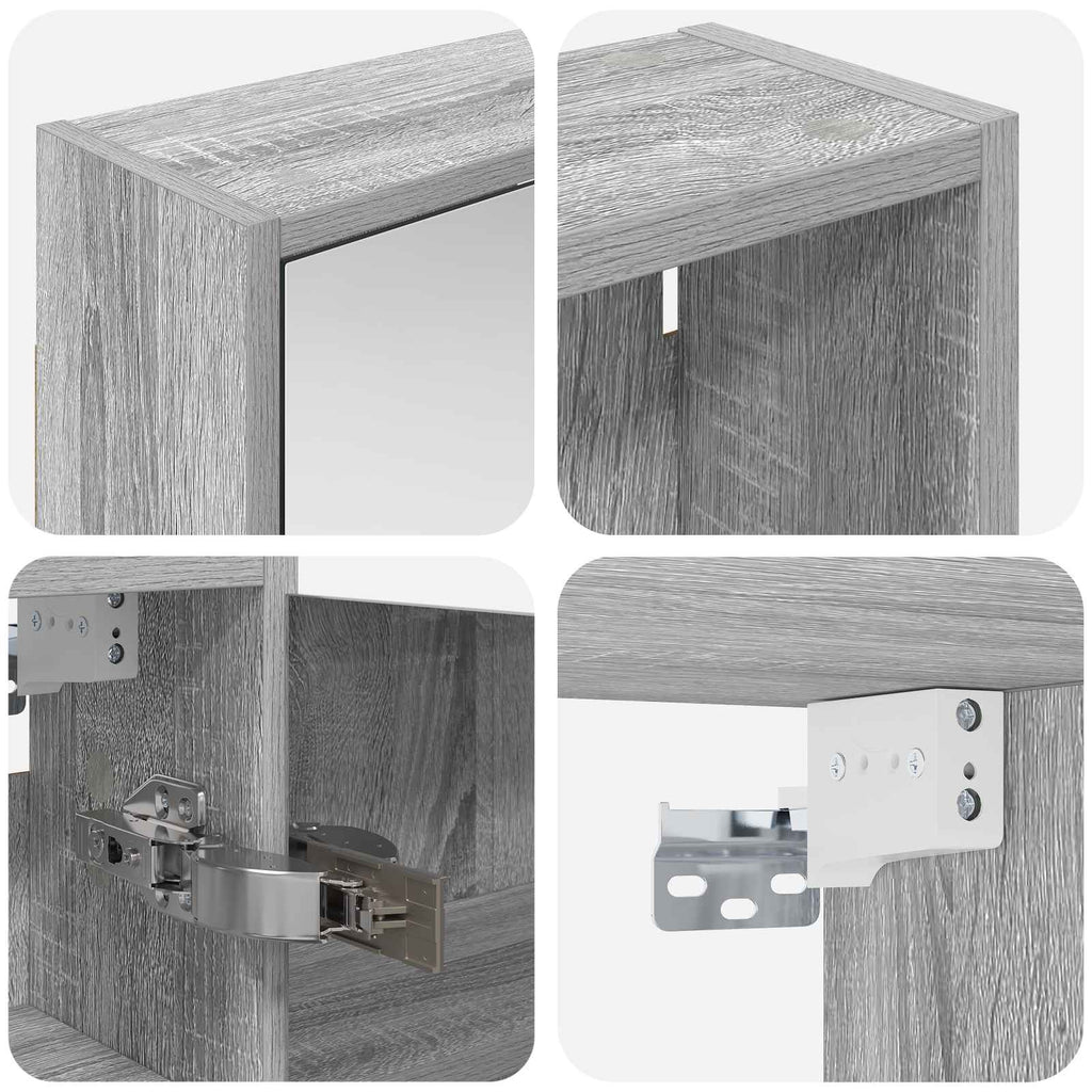 vidaXL Zestaw Szafek Łazienkowych z półką 3 pcs 126 x 16 x 62.5 cm