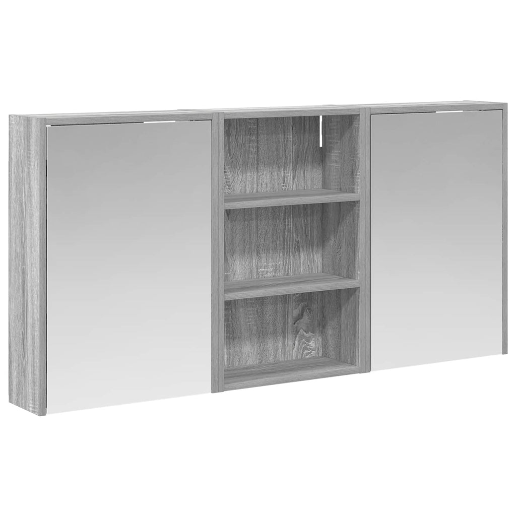 vidaXL Zestaw Szafek Łazienkowych z półką 3 pcs 126 x 16 x 62.5 cm