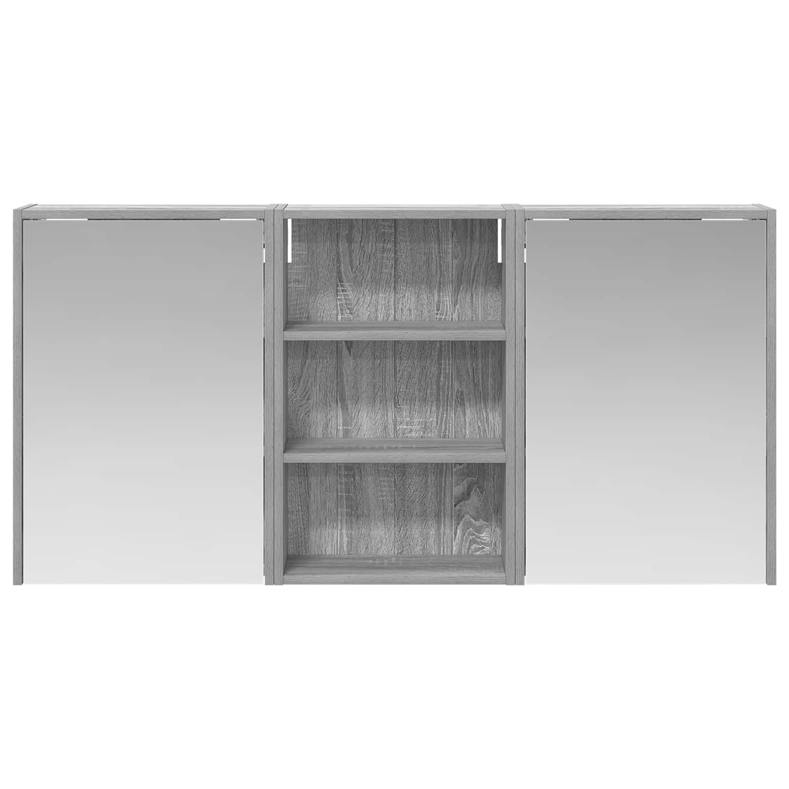 vidaXL Zestaw Szafek Łazienkowych z półką 3 pcs 126 x 16 x 62.5 cm
