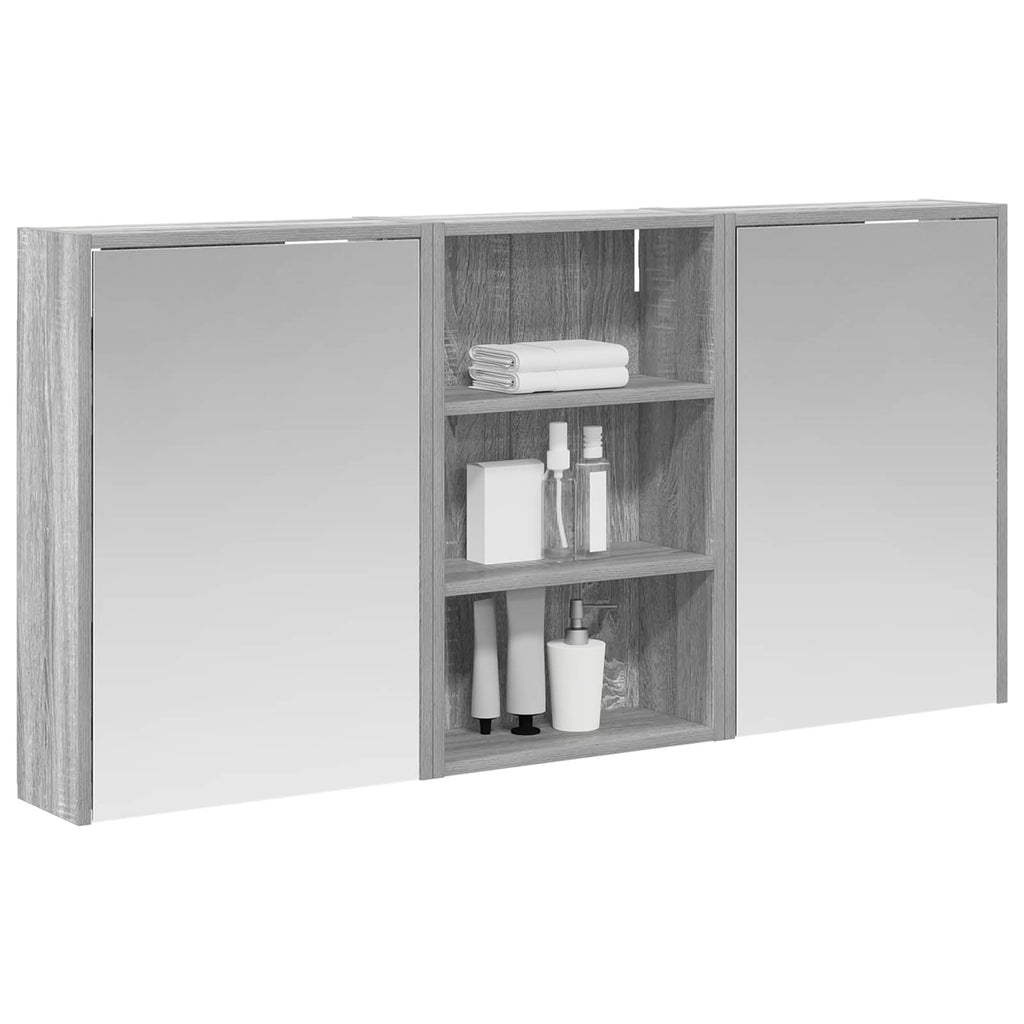 vidaXL Zestaw Szafek Łazienkowych z półką 3 pcs 126 x 16 x 62.5 cm