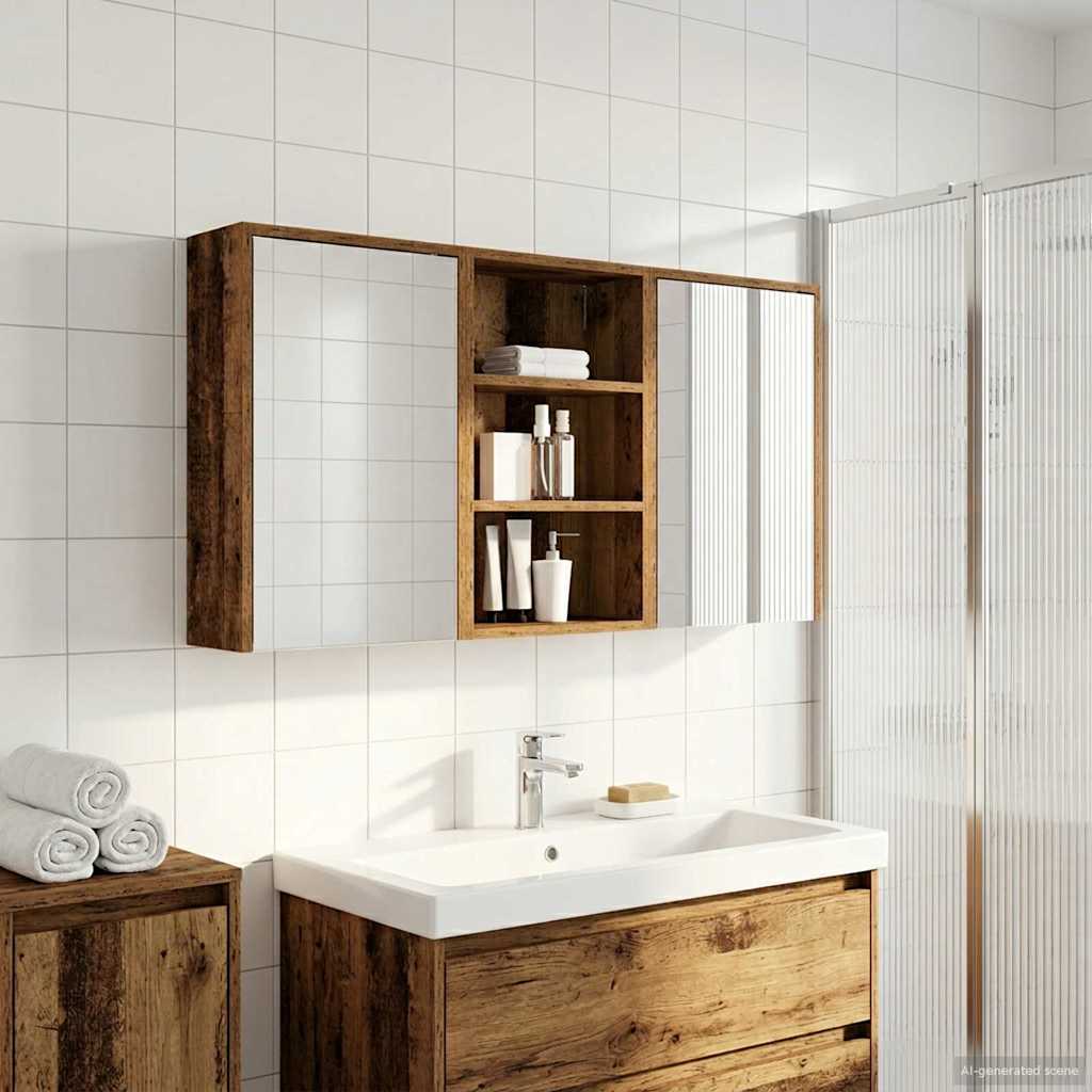 vidaXL Zestaw Szafek Łazienkowych z półką 3 pcs 126 x 16 x 62.5 cm