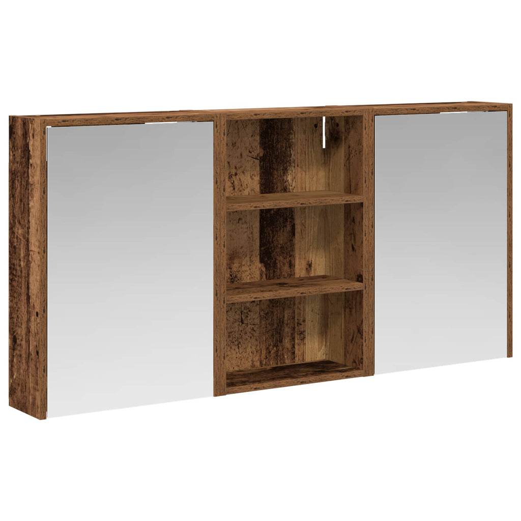 vidaXL Zestaw Szafek Łazienkowych z półką 3 pcs 126 x 16 x 62.5 cm