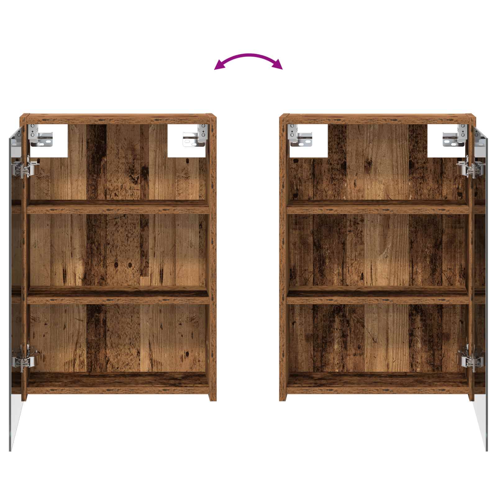 vidaXL Zestaw Szafek Łazienkowych z półką 3 pcs 126 x 16 x 62.5 cm