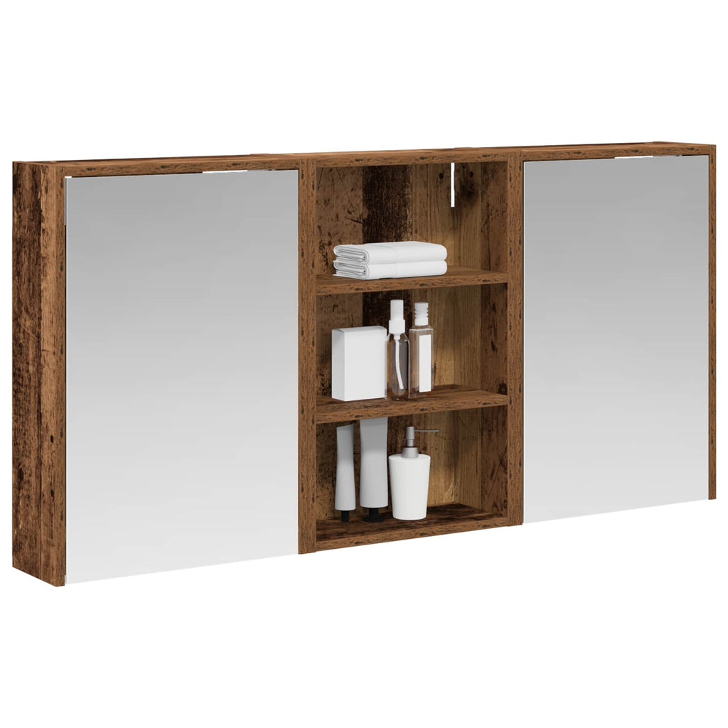 vidaXL Zestaw Szafek Łazienkowych z półką 3 pcs 126 x 16 x 62.5 cm