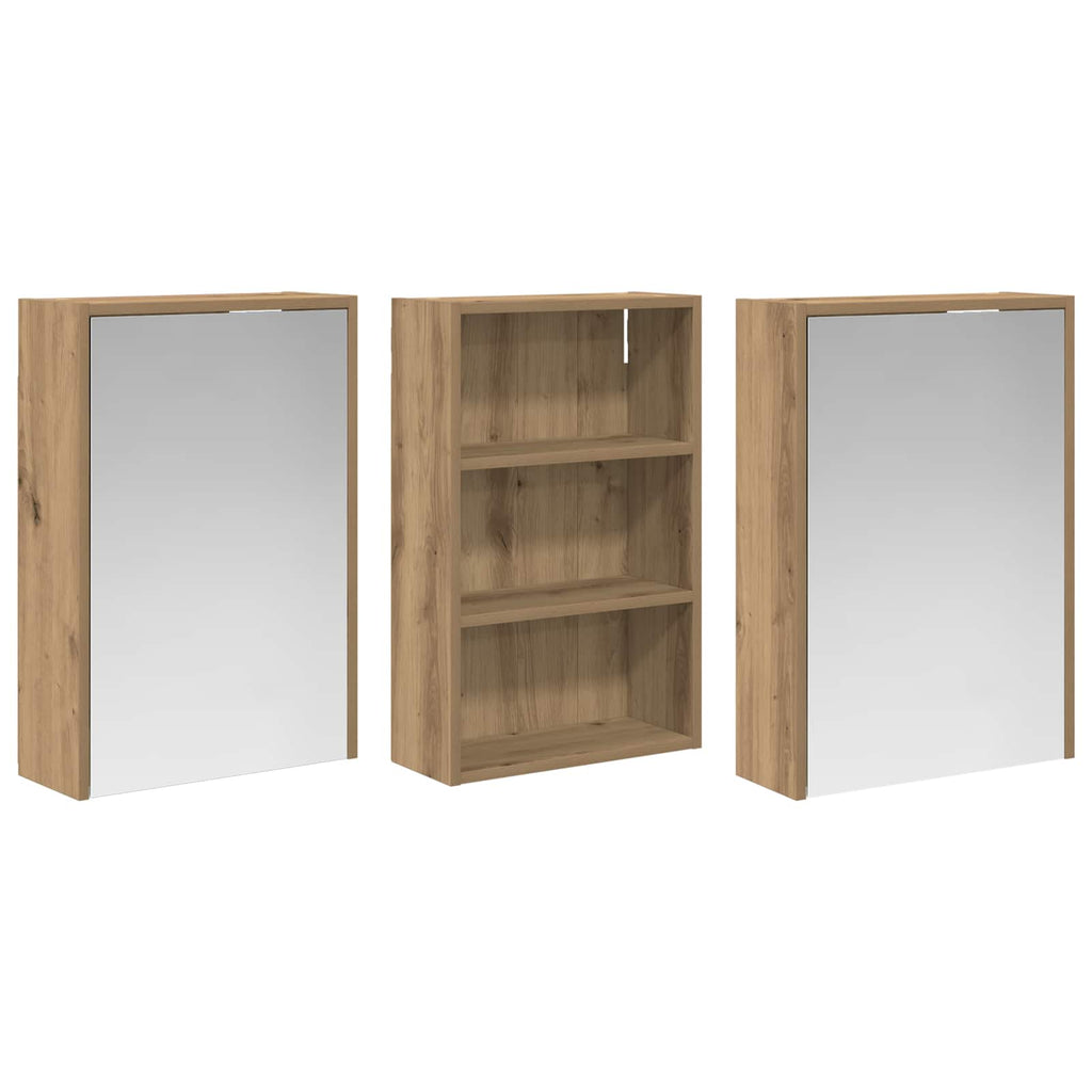vidaXL Zestaw Szafek Łazienkowych z półką 3 pcs 126 x 16 x 62.5 cm