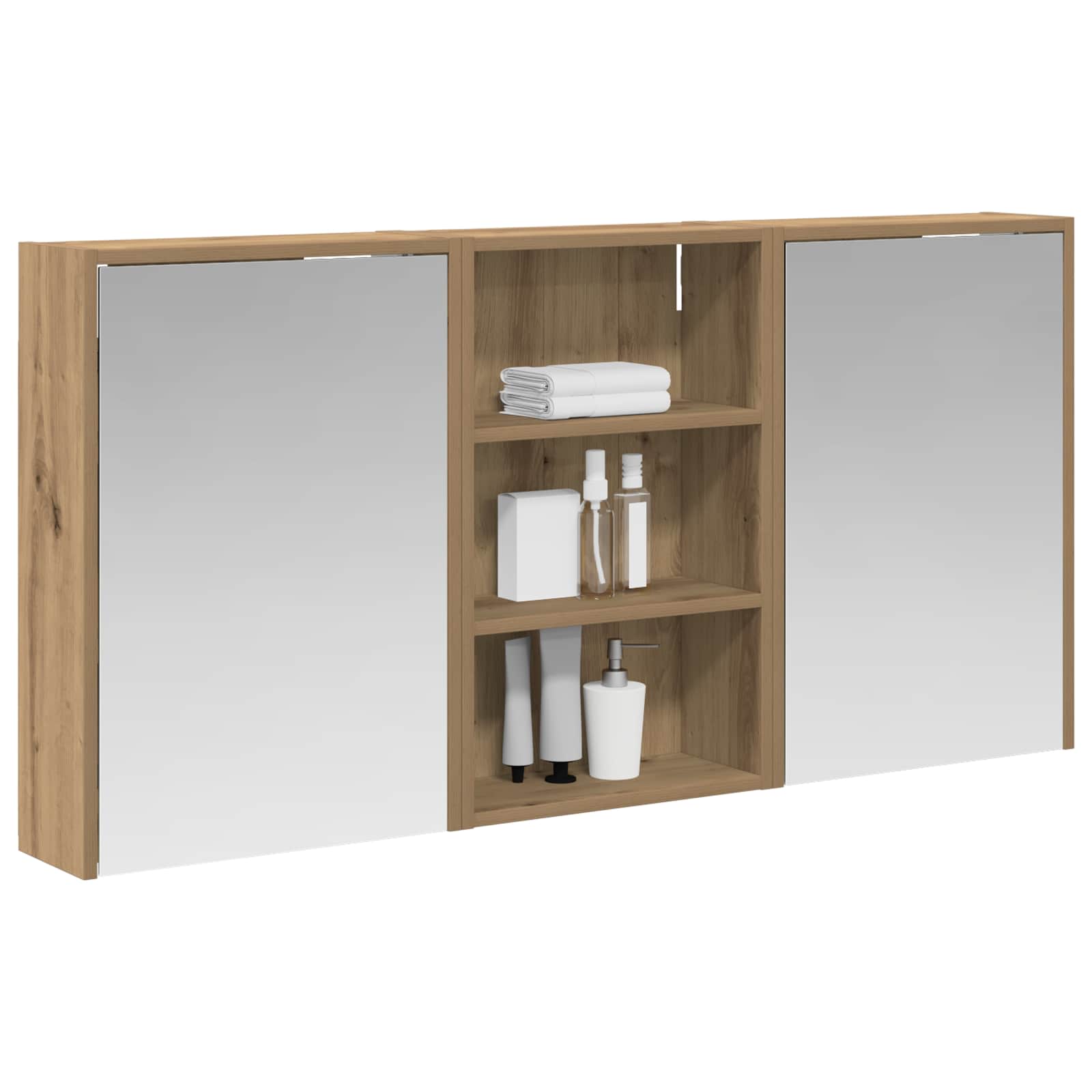 vidaXL Zestaw Szafek Łazienkowych z półką 3 pcs 126 x 16 x 62.5 cm
