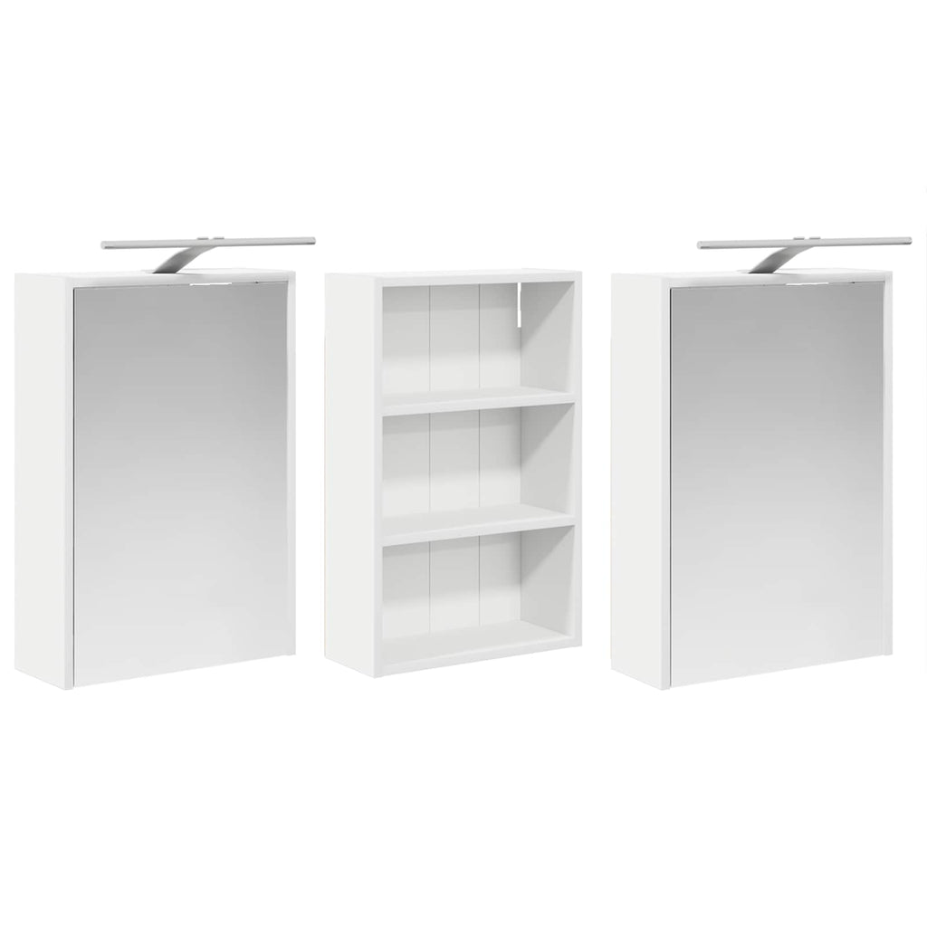 vidaXL Zestaw Szafek Łazienkowych z półką 3 pcs 126 x 16 x 62.5 cm