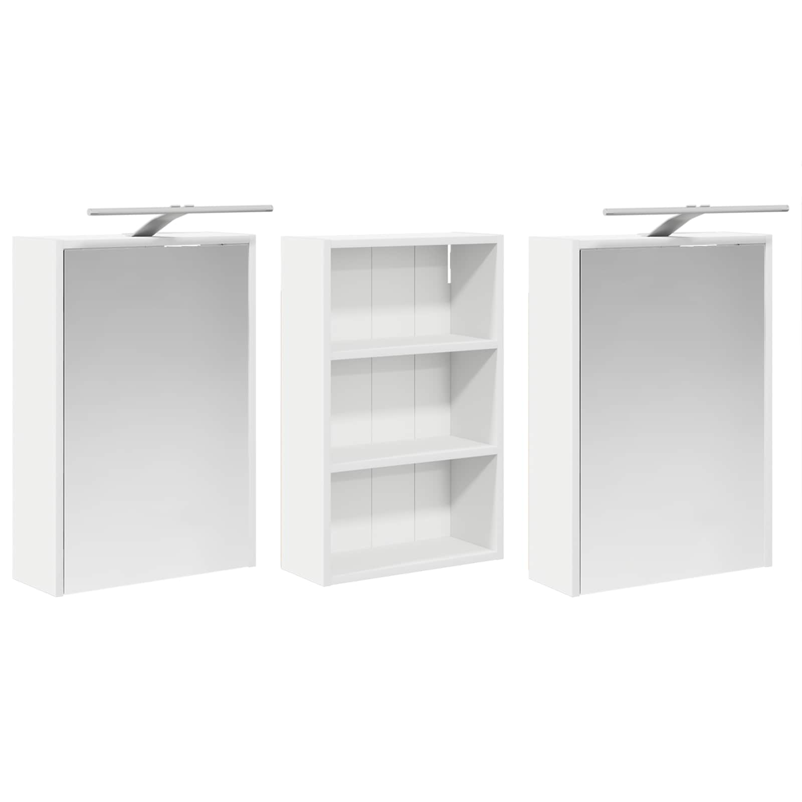 vidaXL Zestaw Szafek Łazienkowych z półką 3 pcs 126 x 16 x 62.5 cm