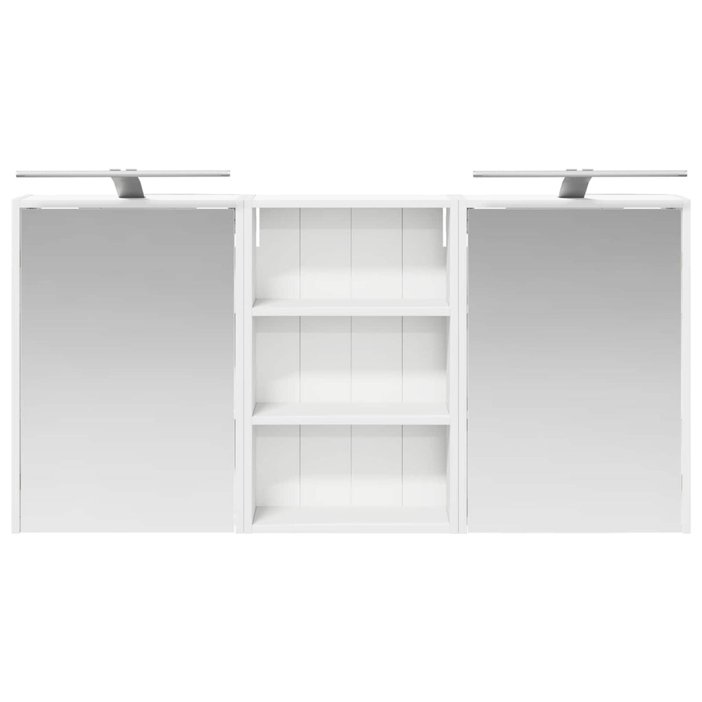 vidaXL Zestaw Szafek Łazienkowych z półką 3 pcs 126 x 16 x 62.5 cm